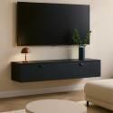 Meuble TV suspendu 160 cm style bohème  
