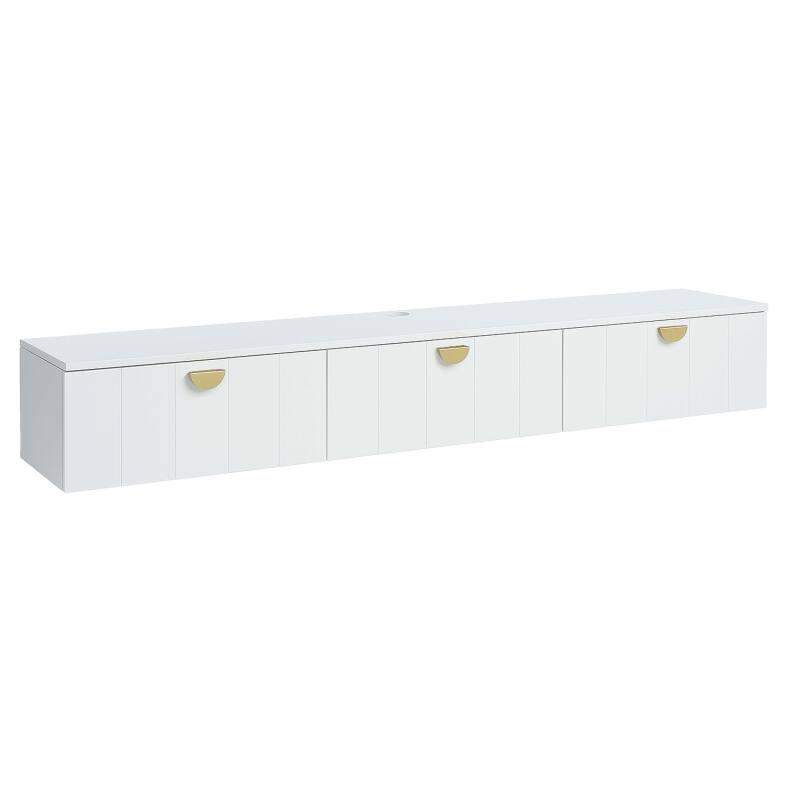 Meuble TV suspendu 200 cm style bohème  