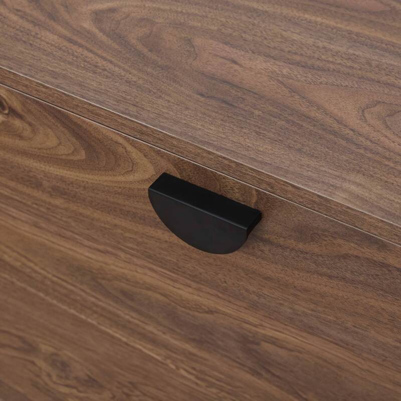 Meuble TV suspendu effet bois 120 cm style industriel  (4/5)