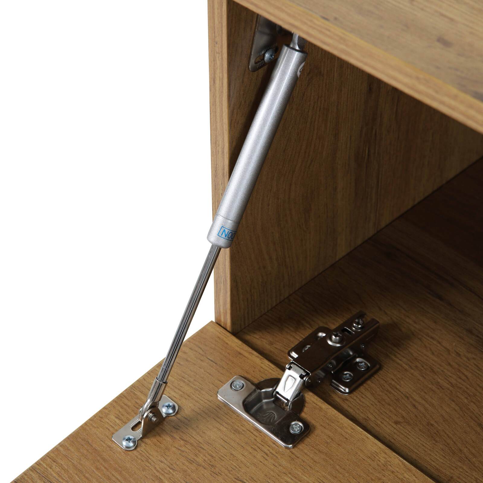 Meuble TV suspendu effet bois 120 cm style industriel 