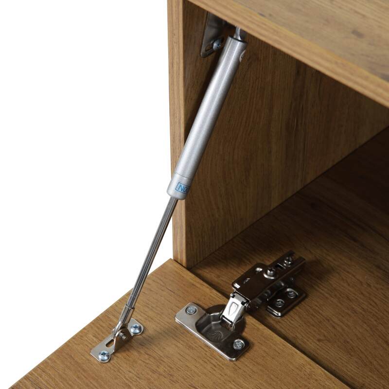 Meuble TV suspendu effet bois 160 cm style industriel 