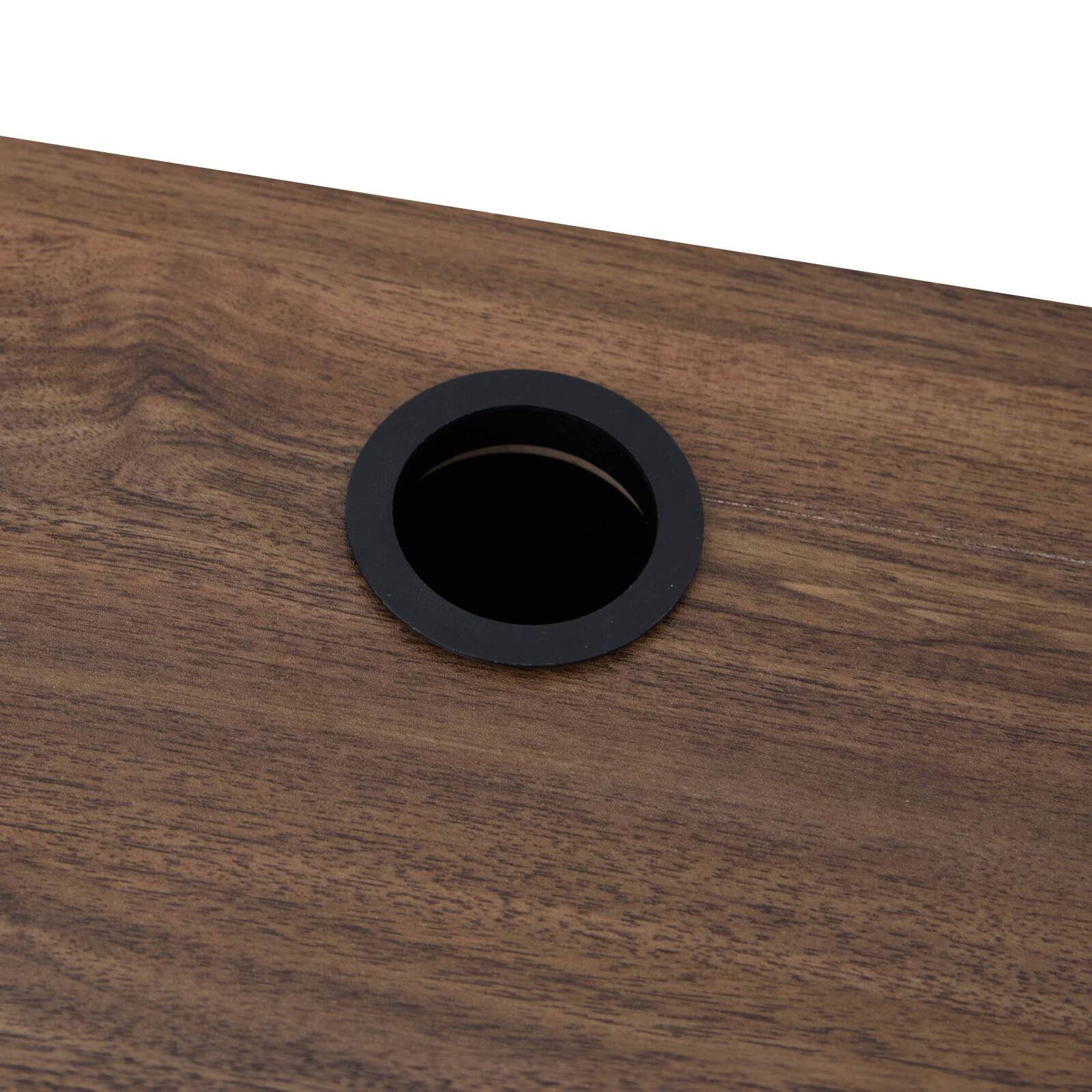 Meuble TV suspendu effet bois 160 cm style industriel 