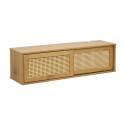 Meuble TV suspendu effet bois clair 108 cm style bohème