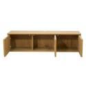 Meuble TV suspendu effet bois clair 120 cm style scandinave