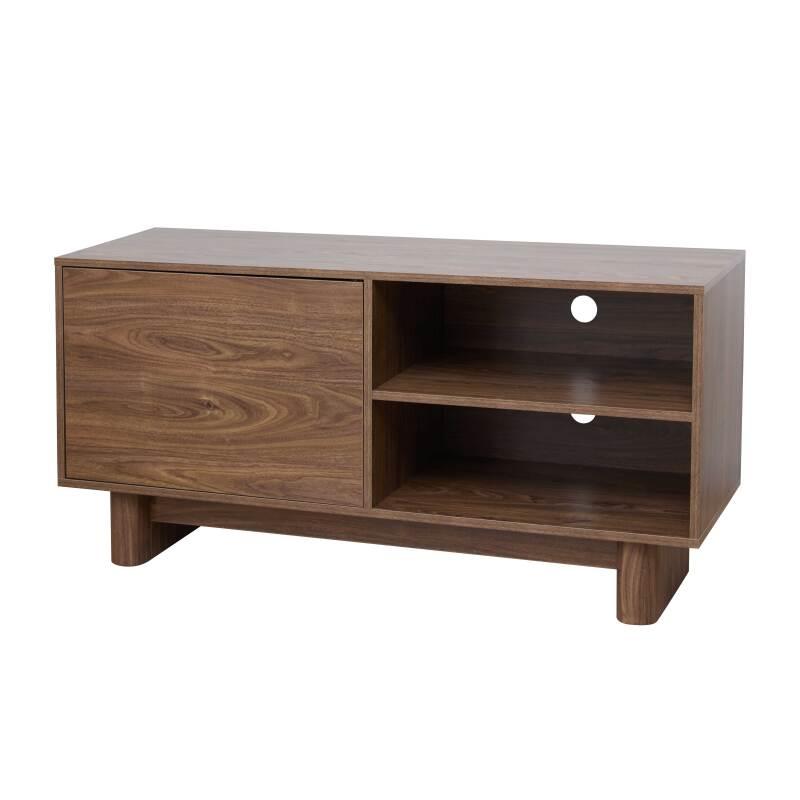 Meuble TV effet bois 120 cm style scandinave