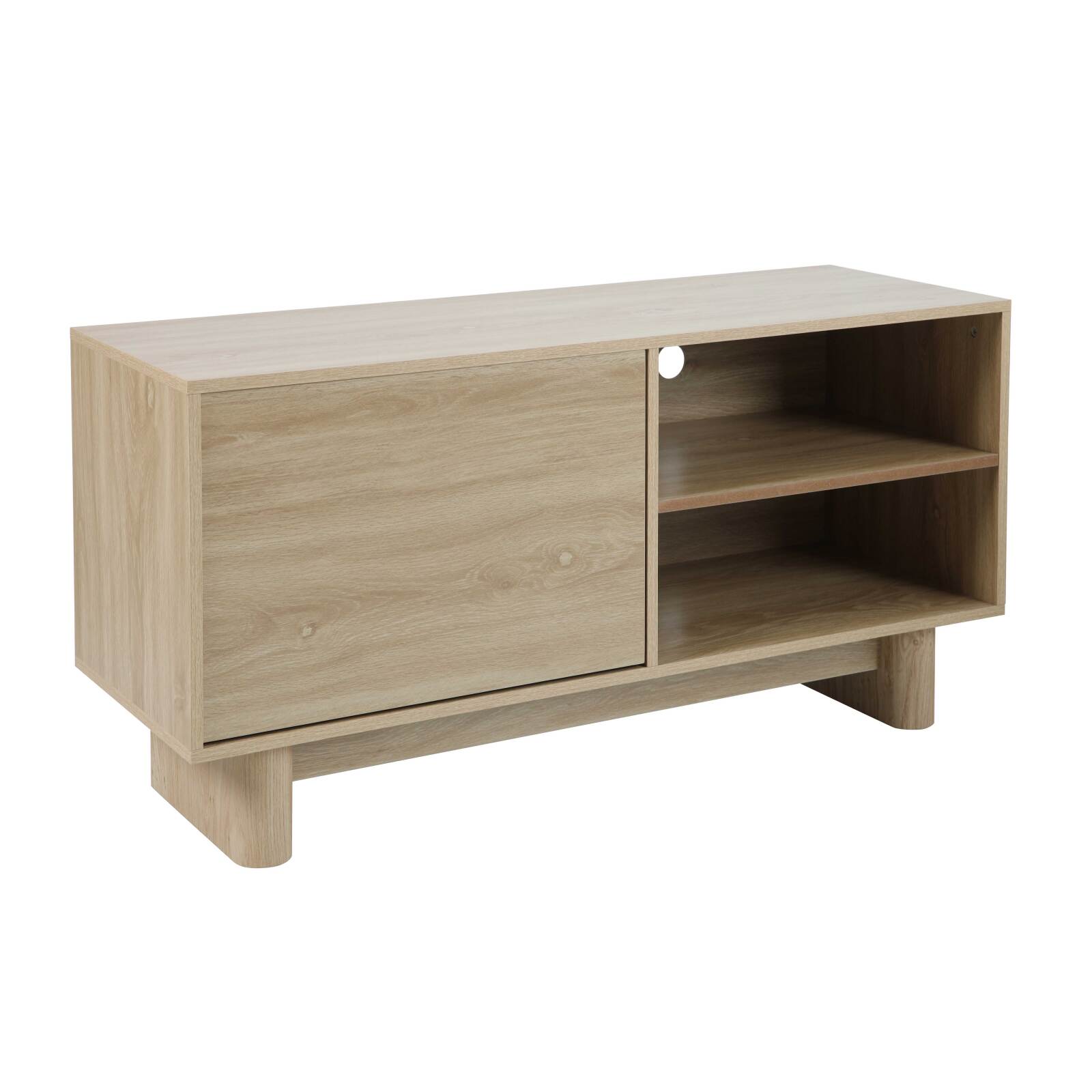 Meuble TV effet bois 120 cm style scandinave
