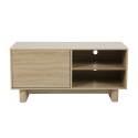 Meuble TV effet bois 120 cm style scandinave