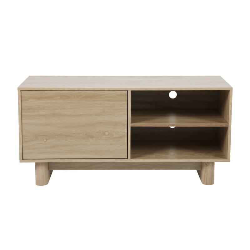 Meuble TV effet bois 120 cm style scandinave
