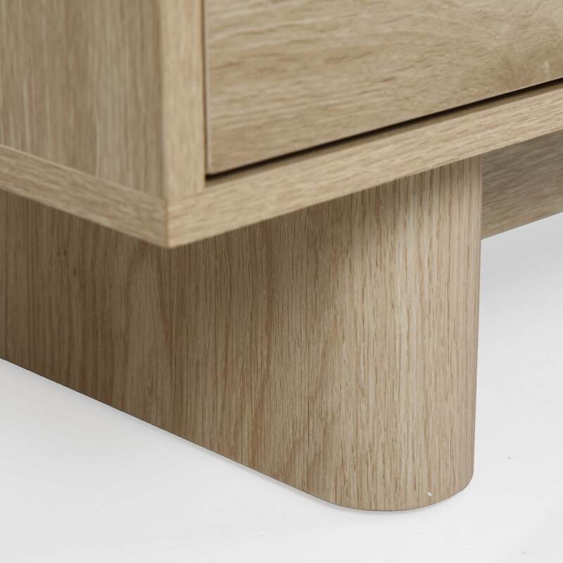 Meuble TV effet bois 120 cm style scandinave