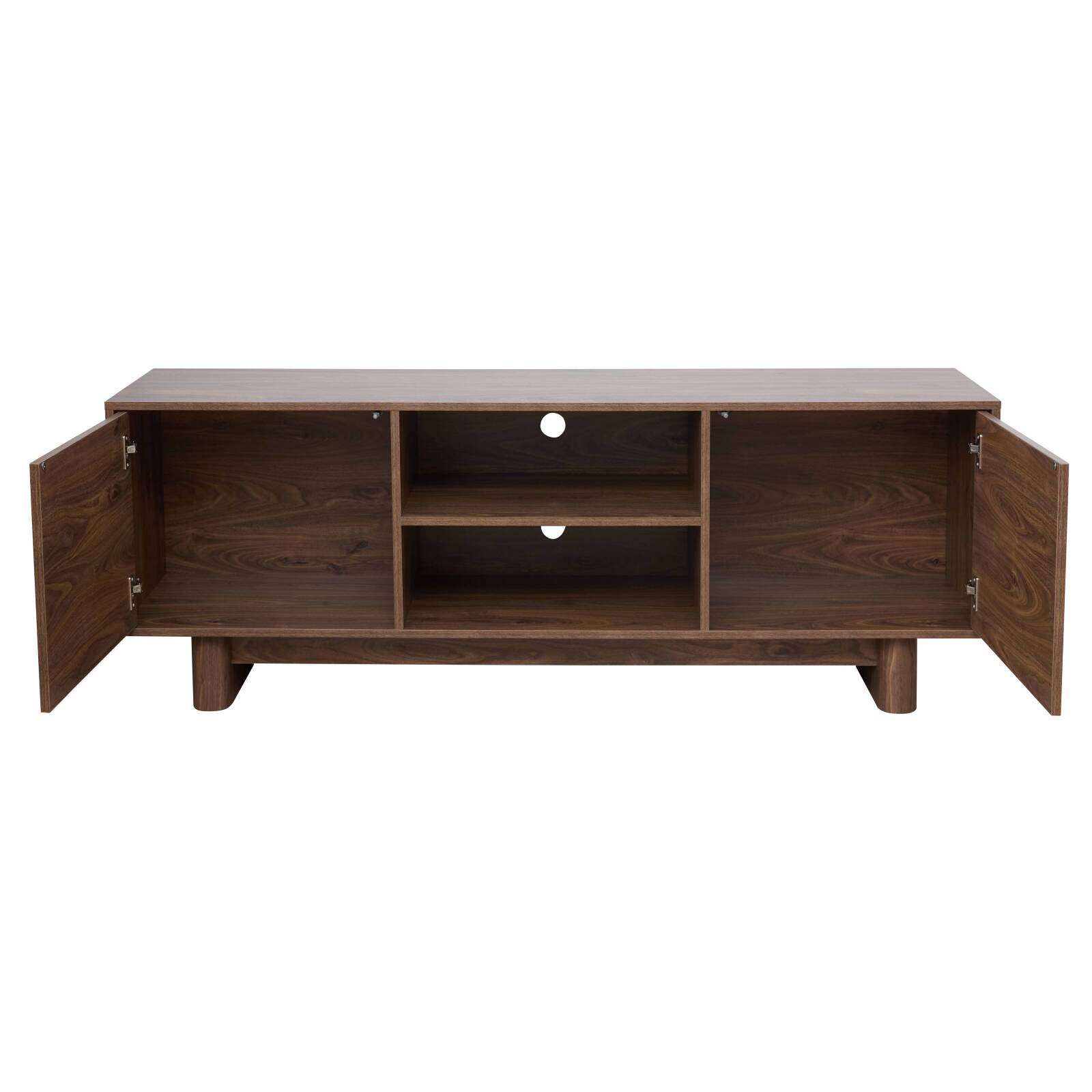 Meuble TV effet bois 160 cm style scandinave