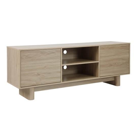 Meuble TV effet bois 160 cm style scandinave