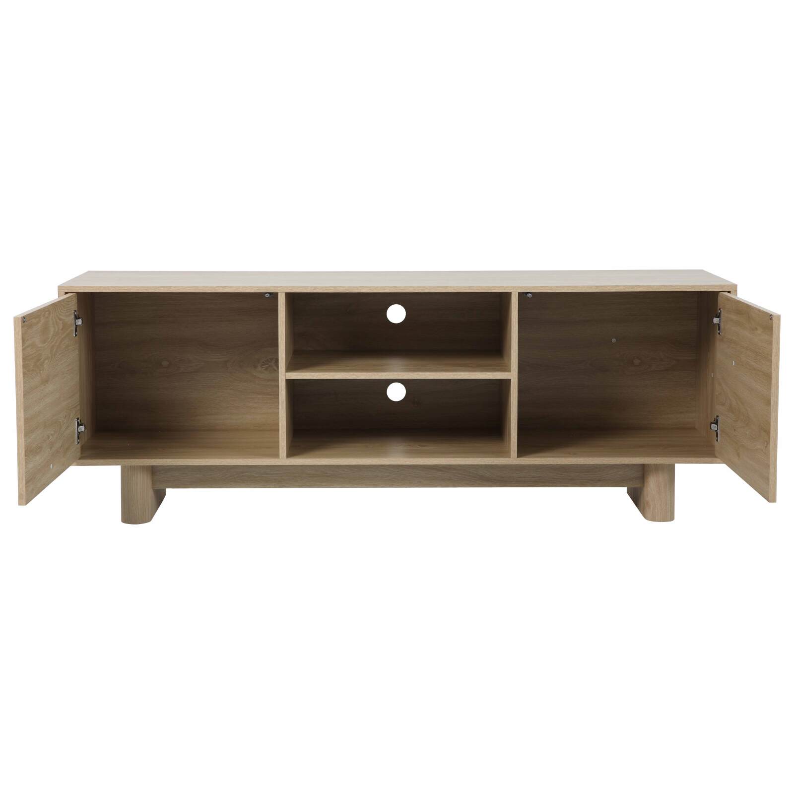 Meuble TV effet bois 160 cm style scandinave