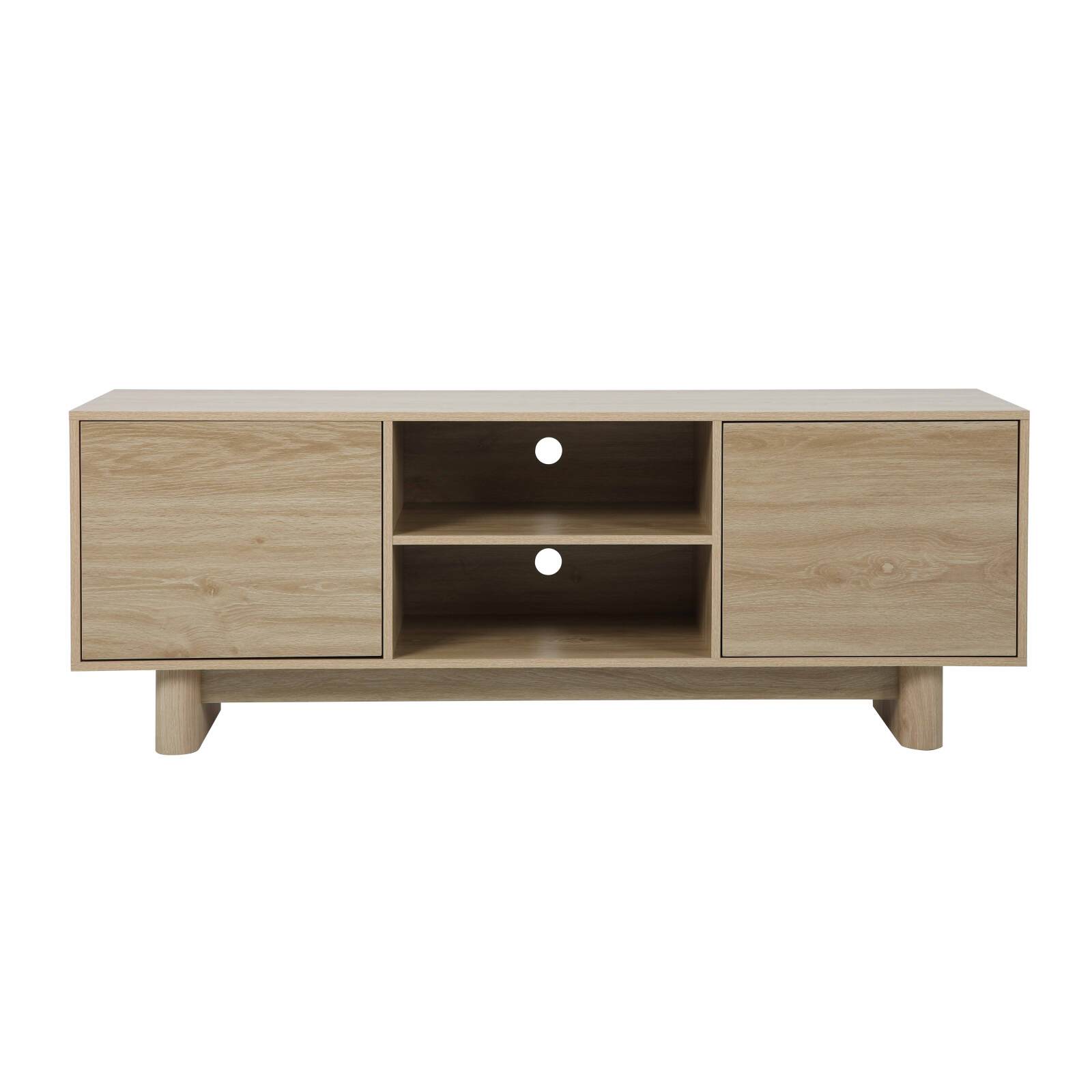 Meuble TV effet bois 160 cm style scandinave