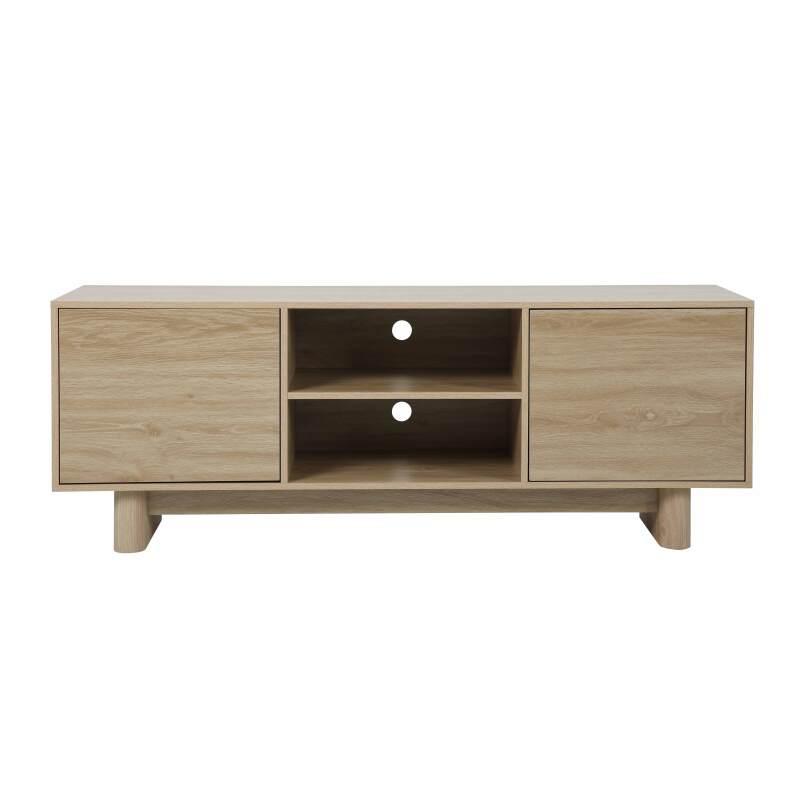 Meuble TV effet bois 160 cm style scandinave