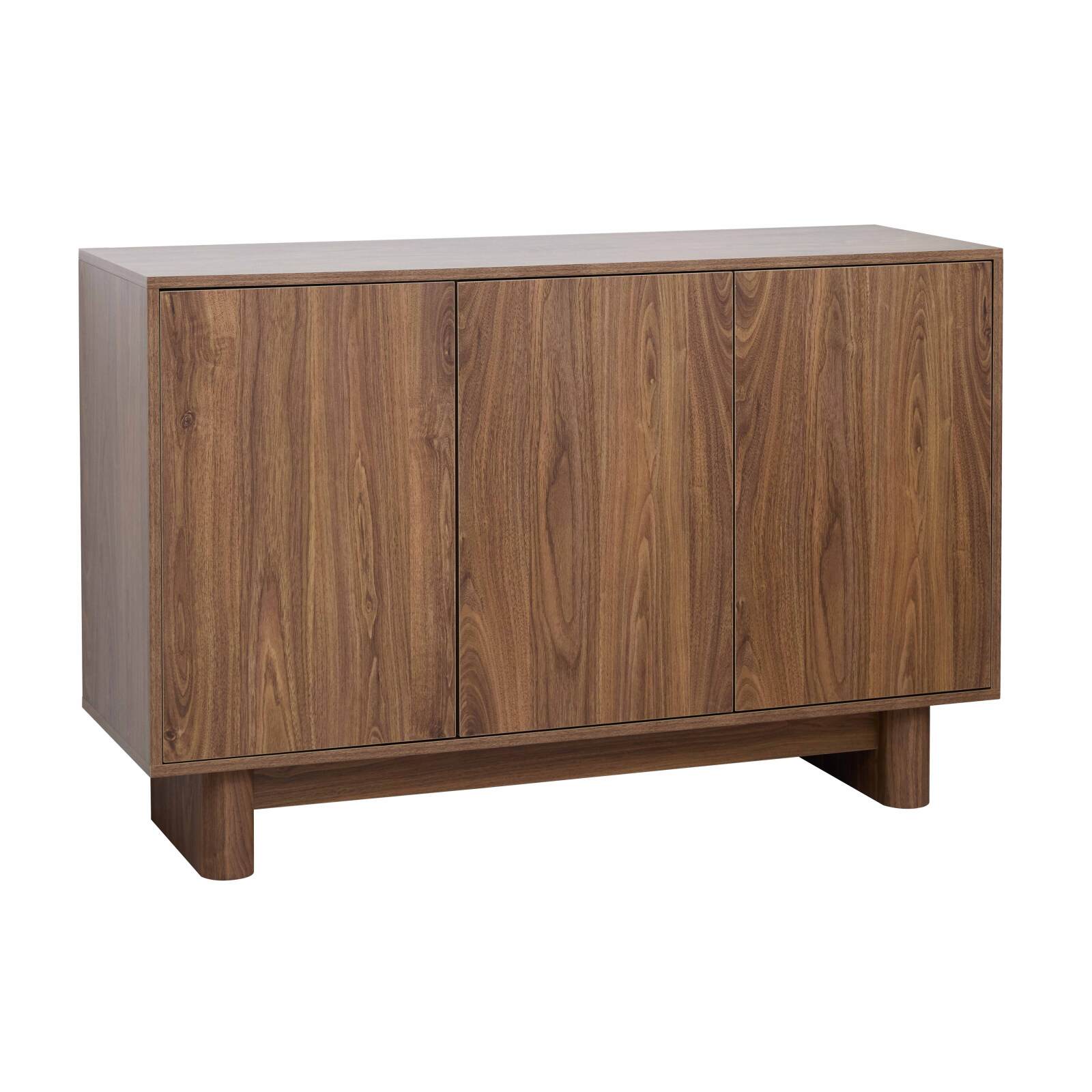 Buffet scandinave effet bois 3 portes 120 cm  