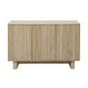 Buffet scandinave effet bois 3 portes 120 cm  
