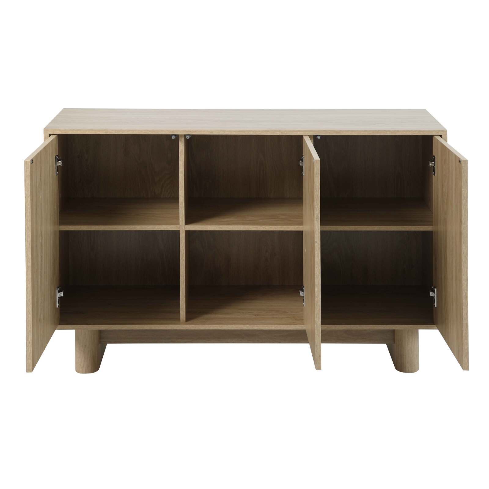 Buffet scandinave effet bois 3 portes 120 cm  