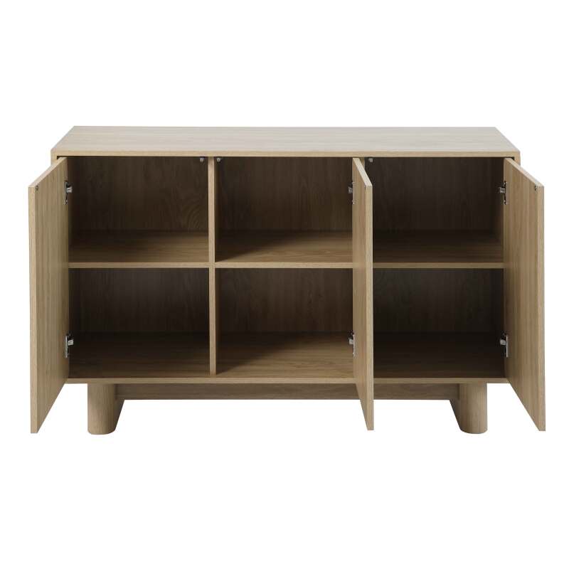 Buffet scandinave effet bois 3 portes 120 cm  