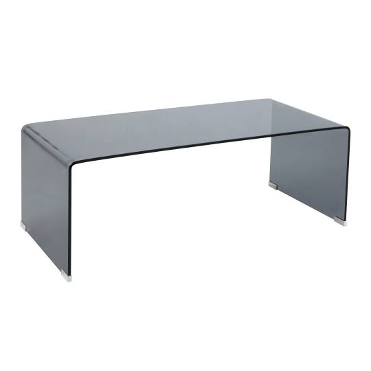 Table basse en verre trempé rectangulaire 110x50 cm | Oviala