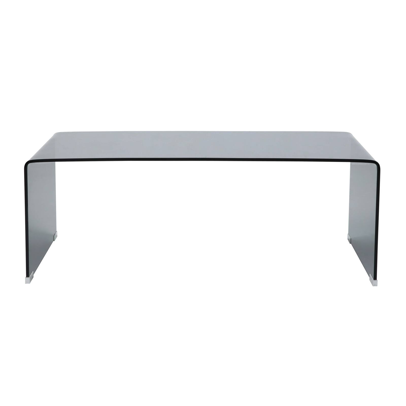 Table basse en verre trempé rectangulaire 110x50 cm 