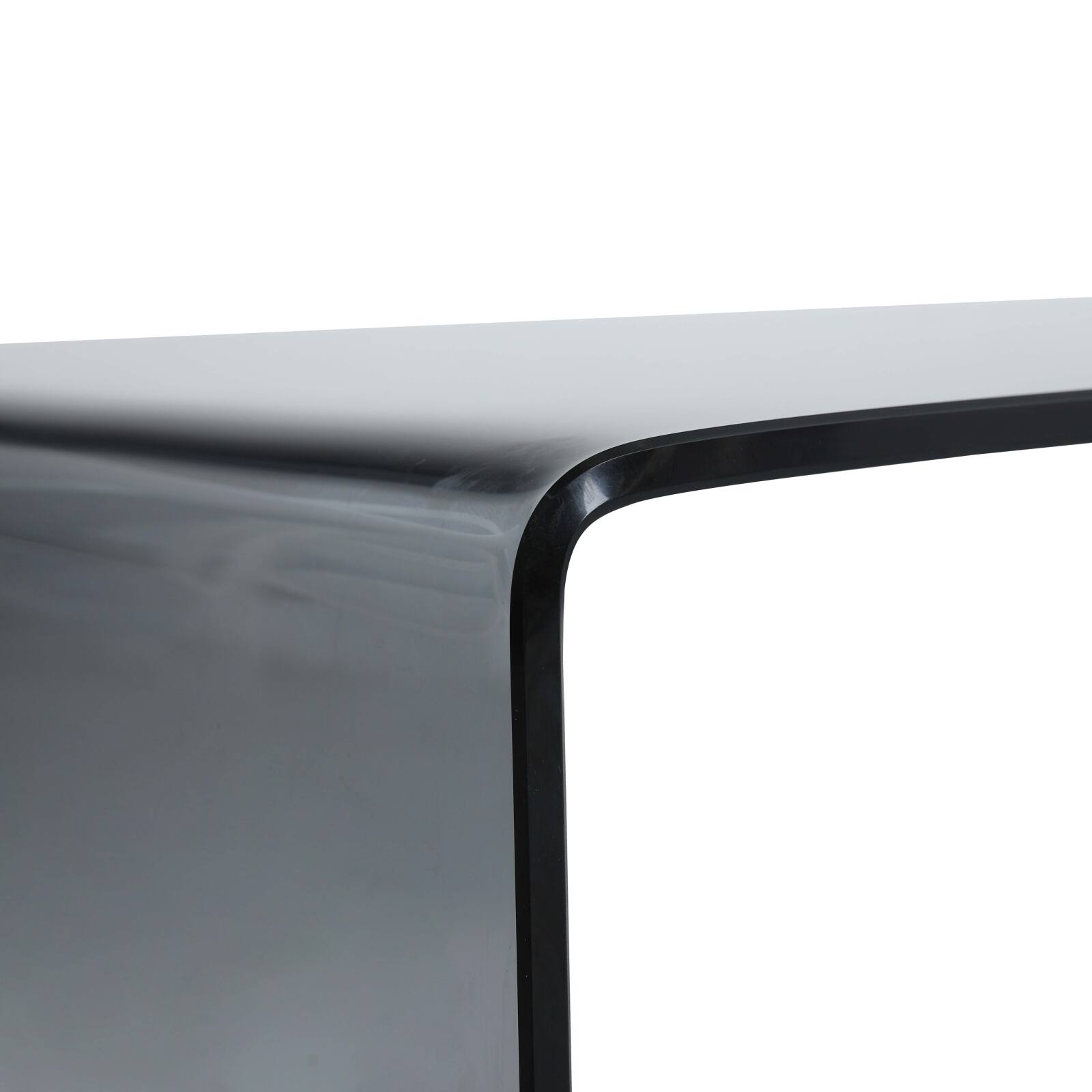 Table basse en verre trempé rectangulaire 110x50 cm 