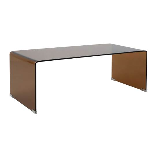 Table basse en verre trempé rectangulaire 110x50 cm | Oviala