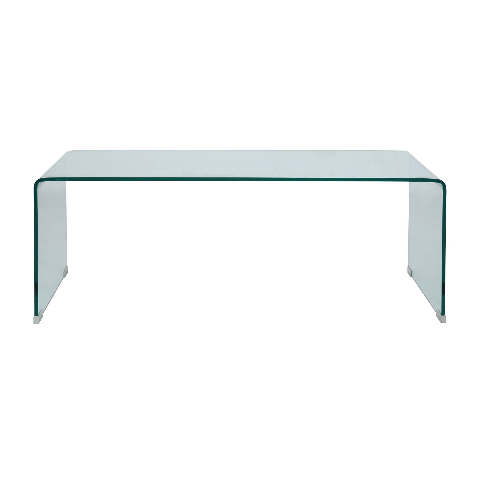 Table basse en verre trempé rectangulaire 110x50 cm 