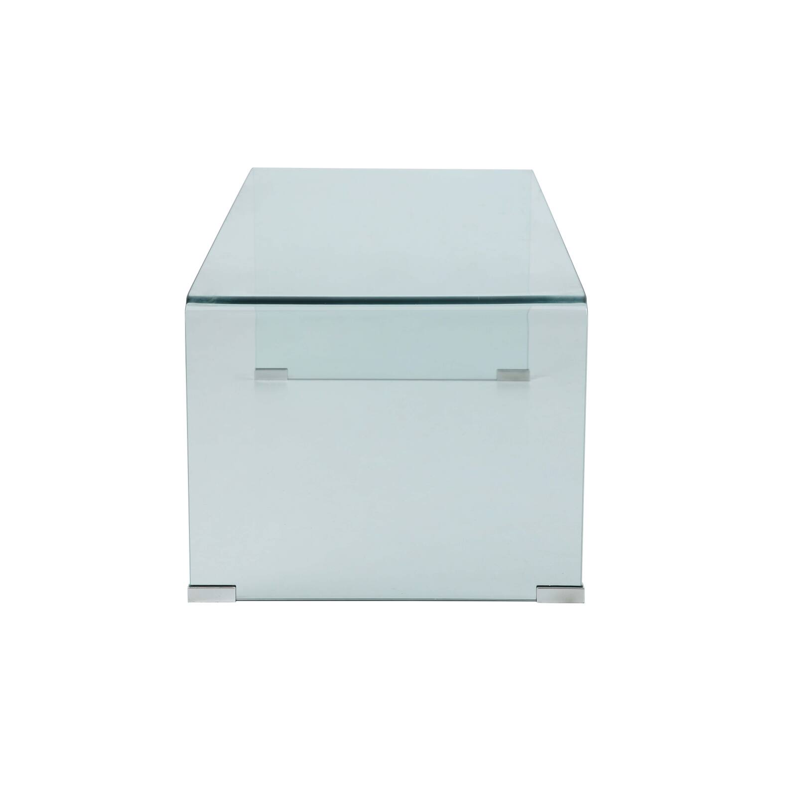 Table basse en verre trempé rectangulaire 110x50 cm 