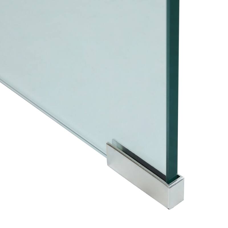 Table basse en verre trempé rectangulaire 110x50 cm 