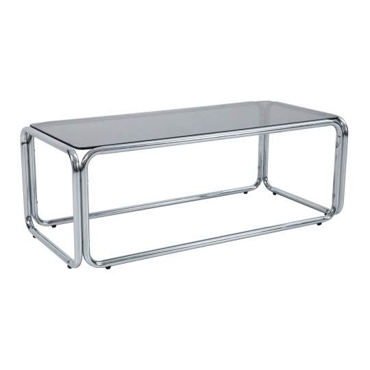 Table basse en verre trempé rectangulaire 110x50 cm