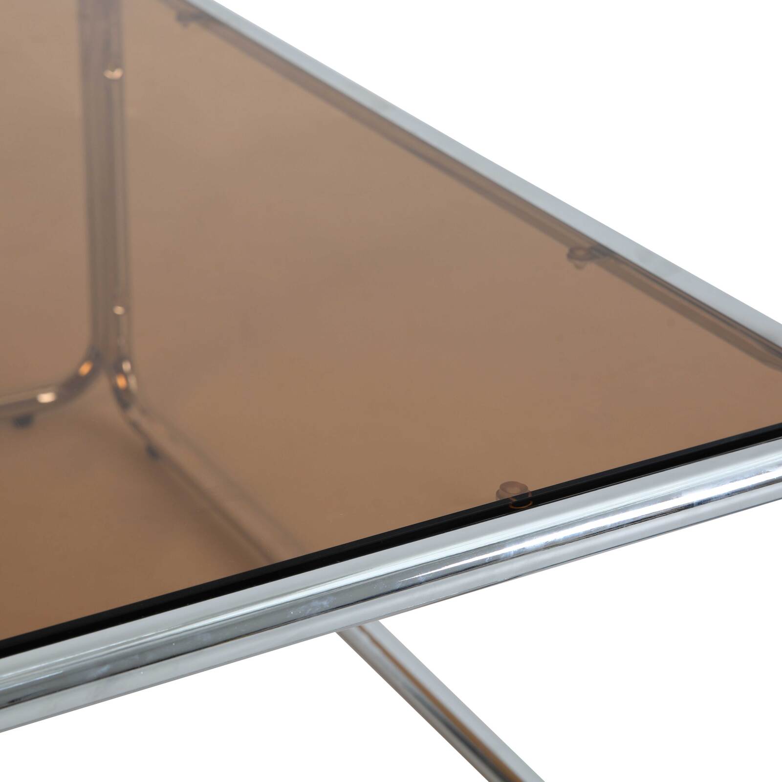 Table basse en verre trempé rectangulaire 110x50 cm 