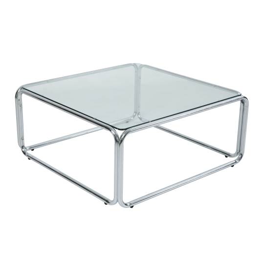 Table basse en verre trempé carrée 90x90 cm | Oviala