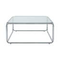 Table basse en verre trempé carrée 90x90 cm