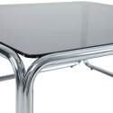 Table basse en verre trempé carrée 90x90 cm 