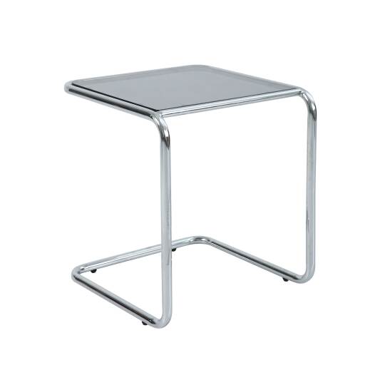 Table d'appoint en verre trempé carrée 50x46 cm