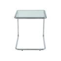 Table d'appoint en verre trempé carrée 50x46 cm 