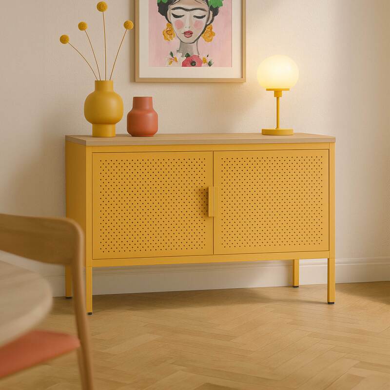 Buffet en métal 2 portes 100 cm