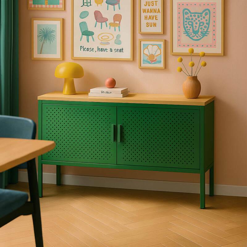 Buffet en métal 2 portes 100 cm 