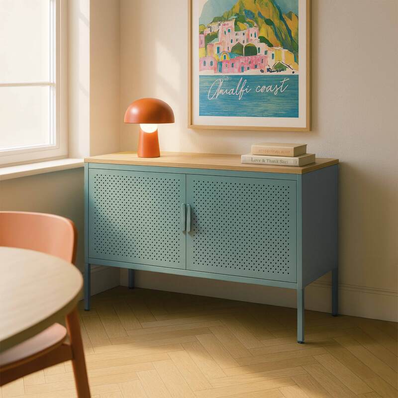 Buffet en métal 2 portes 100 cm 