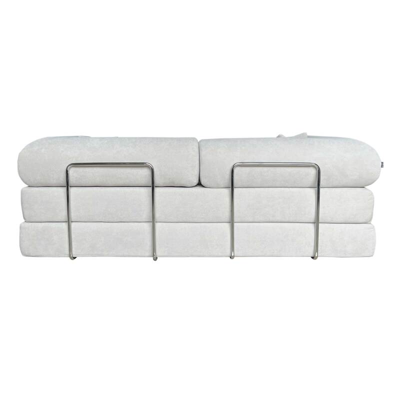 Canapé convertible 2 places en tissu avec coussins  (4/8)