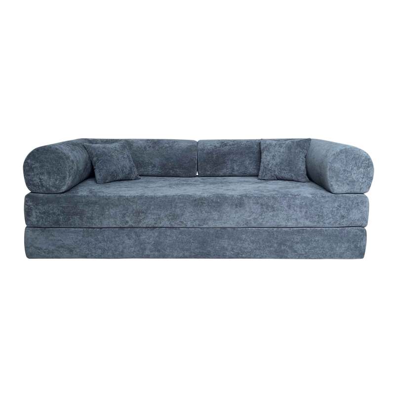 Canapé convertible 2 places en tissu avec coussins  (2/7)