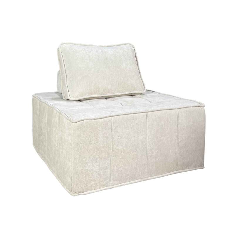 Fauteuil en tissu avec coussins
