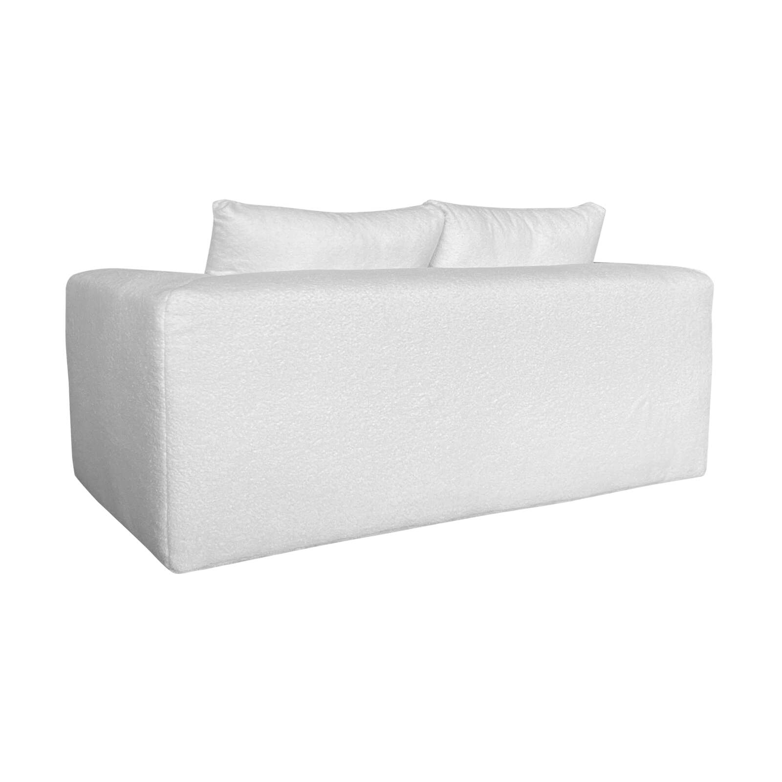 Canapé 2 places en tissu bouclette avec coussins Canapé 2 places en tissu bouclette avec coussins