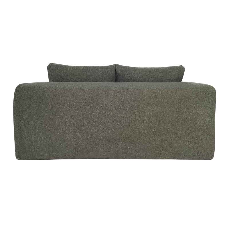 Canapé 2 places en tissu bouclette avec coussins (4/5)