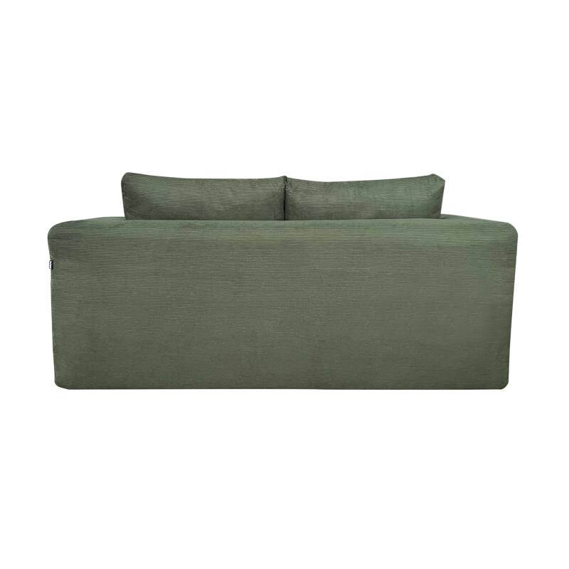 Canapé 2 places en tissu côtelé avec coussins (2/5)