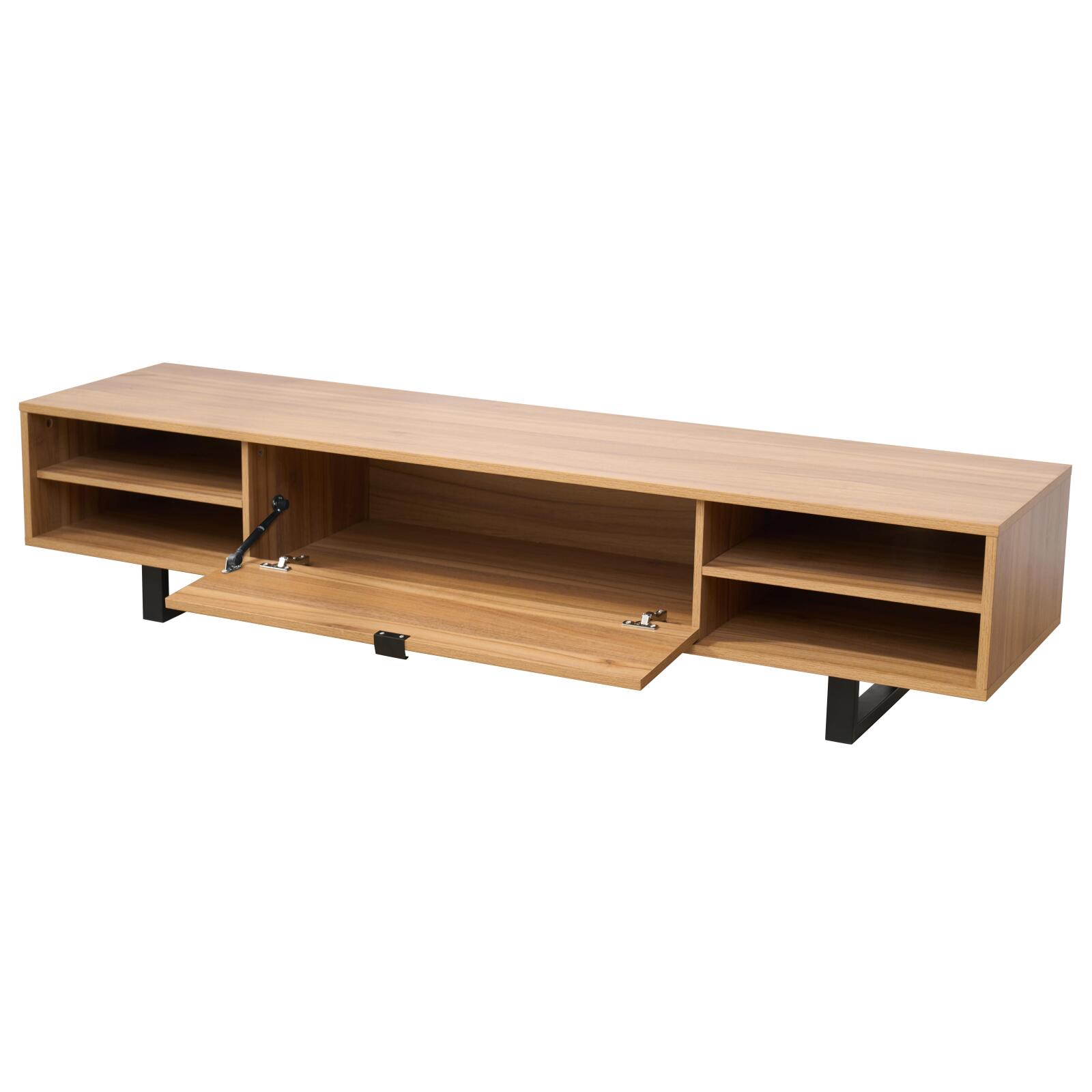 Meuble TV effet bois 160cm style industriel