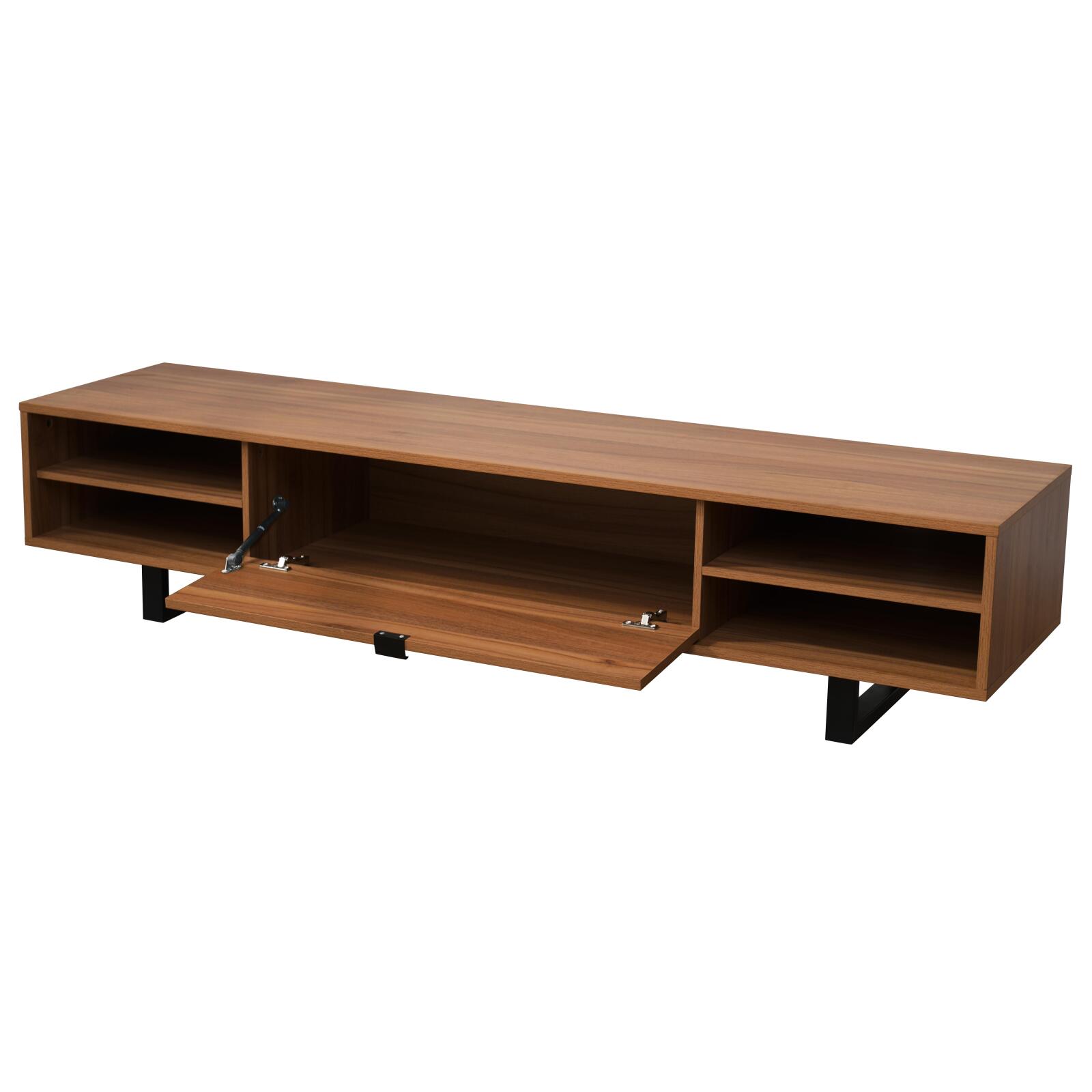 Meuble TV effet bois 160cm style industriel