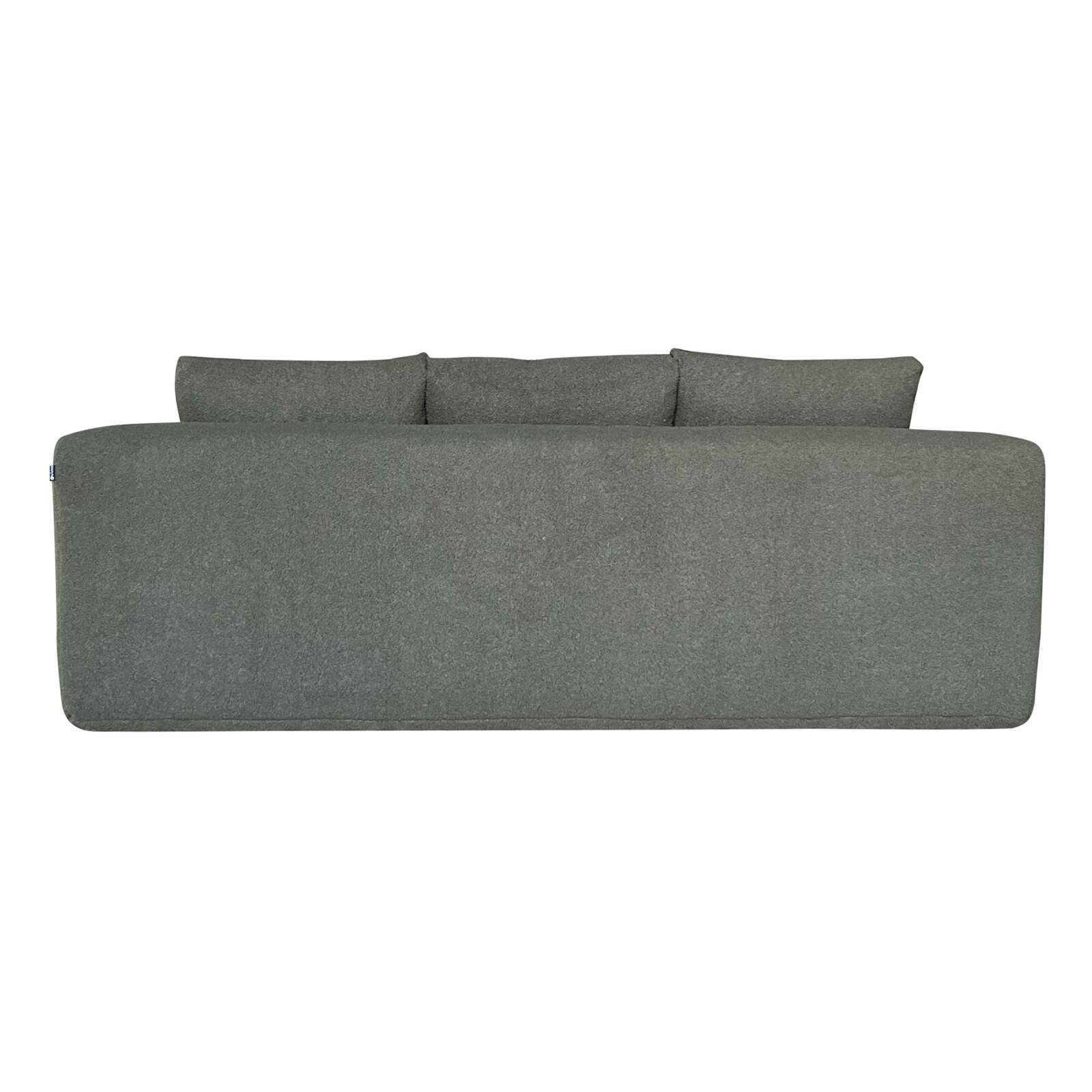 Canapé 3 places en tissu bouclette avec coussins