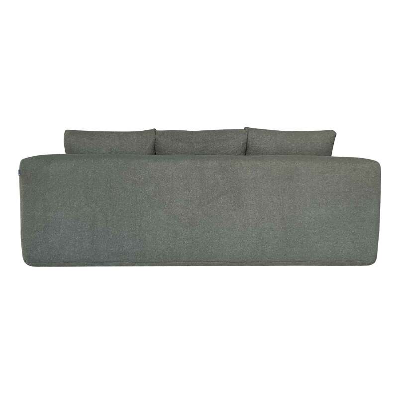 Canapé 3 places en tissu bouclette avec coussins (3/5)