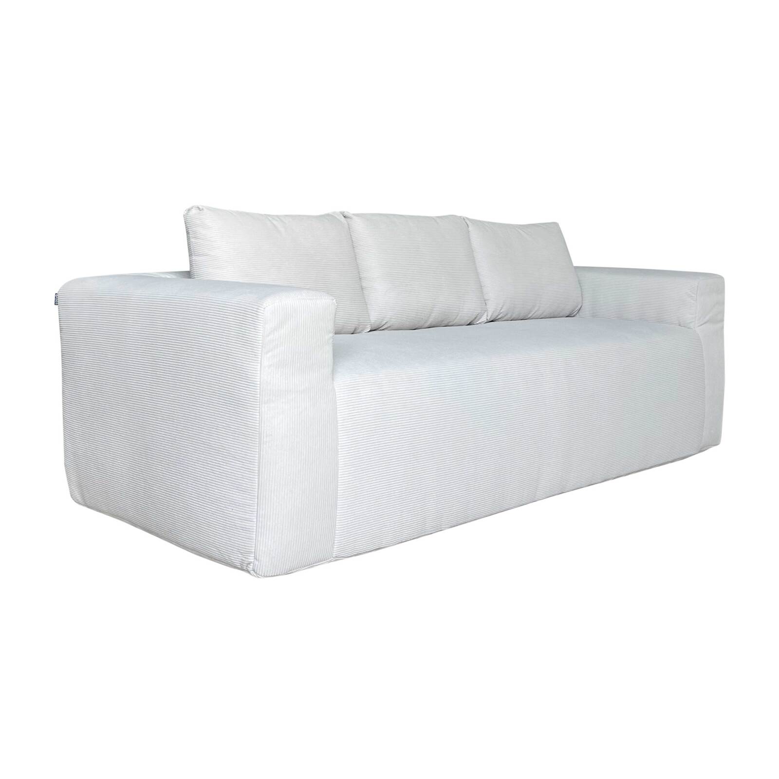 Canapé 3 places en tissu côtelé avec coussins Canapé 3 places en tissu côtelé avec coussins